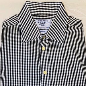 Charles Tyrwhitt Charcoal & White Gingham